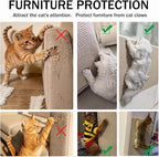 78.8"x15.8" Dark Grey Cat Scratch Mat for Furniture，DIY Cat Scratcher for Covering Cat Tower，Carpet，Couch,Bed,Self-Adhesive cat Scratching Pads(Dark Grey)