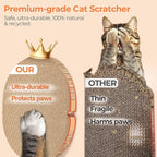 3 Pcs 16 Inch Cat Scratching Board with Box, 2 in 1 Cardboard Cat Scratchers Bed for Indoor Cats, Round Scratch Bowl with Thicker Double-Sided Pad for Cats' Scratch Need
