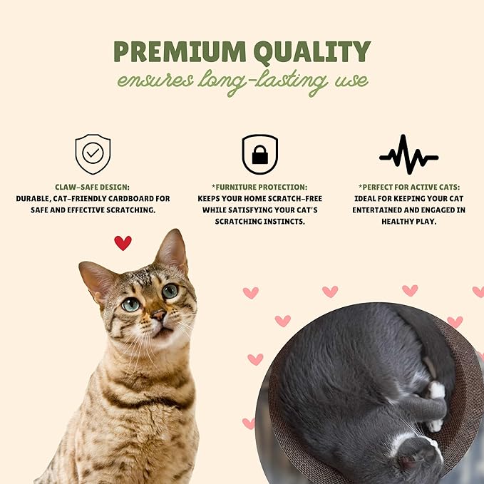 B Kitty Scratcher Cat Bed, Fun for Your Purr-FECT Feline (B-Scratcher Oval Pack x 5)