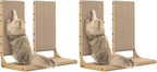 Zakkart 4-Pack Cat Scratching Board, 25.6'' Tall Cardboard L Shape Vertical Cat Scratchers for Indoor Cats, Cat Scratching Post for Wall and Couch, Large