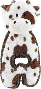 Outward Hound by Charming Pet Cuddle Tugs Cow Plush Squeaky Dog Toy