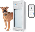 Power Pet Roll Up Automatic Electronic WiFi Pet Door by High Tech Pet - Space-Saving, Pet Operated Dog Door, App Control, Safe, Secure, Air Tight (Wall Mount, Medium)