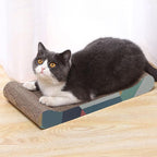 Cat Scratch Board, 4 Pack Corrugated cat Scratch pad, pet cat Toys, Reversible cat Scratch Toys Bone Type Durable Cat Scratching Board Reversible with Catnip for Furniture Protection