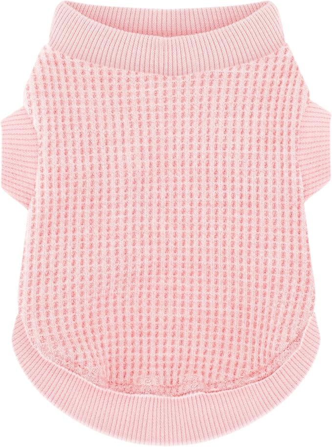 Cozy and Functional Dog Shirts for Small Puppies: Stretchable Pink Attire with Easy-On Design, Ideal for Chihuahuas and Yorkies - Enhance Comfort and Playfulness on Chill Days XX-Large