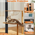 Cat Scratch Furniture Protector - 78.7" x 13.8" Trimmable Self-Adhesive Cats Claws Scratch Pads, DIY Cat Climbing Couch Protector for Scratch Post Cat Tree Replacement Indoor (Black)