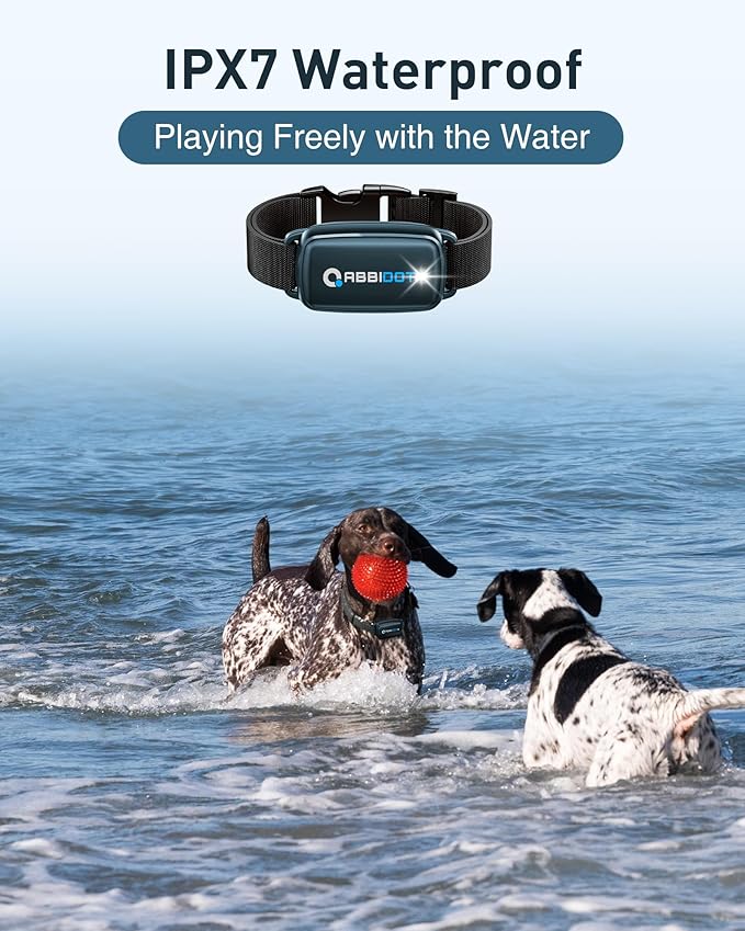 ABBIDOT Shock Collar for Dogs, 3300 FT Dog Training Collar with Remote, IPX7 Waterproof with 4 Training Modes, Rechargeable E-Collar for All Breeds (15-120 lbs)
