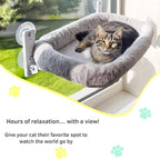 Cat Window Perch with Washable Cushion & Strong Suction – Stable & Cozy Cat Hammock for Window (Holds up to 40 lbs) – Durable Window Bed for Indoor Cats