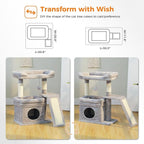 PEQULTI Small Cat Tree Tower for Large Adult Cats and PEQULTI Cat Tree Tower for Indoor Cats