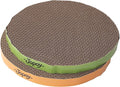 Round Cat Scratcher Replacement Pads -Circle Scratcher Pad Cardboard Cat Scratchers Refill 10 inch Diameter 7/8 inch Thickness(Green and Yellow Cardboard 2PCS)