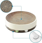 3-in-1 Cat Scratcher Toy with Track Ball, Round Cardboard Cat Scratcher Lounge & Bed, Interactive Cat Toy for Indoor Cats, Durable Scratching Pad with 2 Spinning Balls