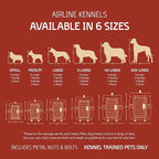 SportPet Designs Plastic Kennels Rolling Plastic Airline Approved Wire Door Travel Dog Crate, XXX-Large