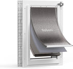 Baboni 3-Flaps Pet Door for Interior and Exterior Doors, Durable Plastic Frame and Telescoping Tunnel, Aluminum Lock/Metal Panel, Strong Magnetic Flaps, Never Rust Dog Door (Pets Up to 40 Lb) -Medium