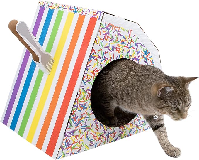 Kitty City Rainbow Cake Slice Scratcher