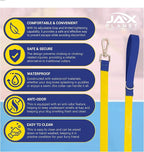Jelly Colorful Dog Leash, Waterproof Training Leash for Walking, Hiking & Outdoor Activities, Non-Slip Grip, Anti-Odor Nylon Lead with Alloy O-Ring, Heavy Duty - M150, 5FT - Yellow & Blue