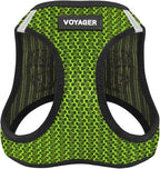 Best Pet Supplies - All Weather Mesh/Plush, Reflective, No Pull Harness for Small, Medium Dogs, Cats - Secure with Hook & Loop Fastener, Buckle, Double D-Rings - Lime Green 2-Tone, XS