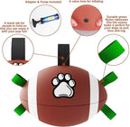 QDAN Dog Toys Football, Interactive Dog Toys for Tug of War,Superbowl Football Party Decorations Favor, Dog Water Toy, Durable Dog Balls for Small & Medium Dogs(8 inch)