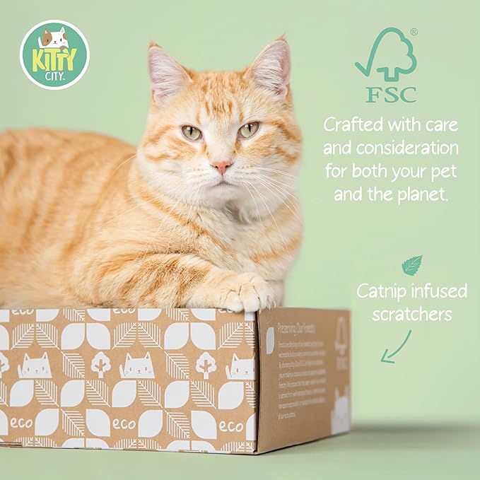 Kitty City Sustainability FSC Scratcher 4 Pack