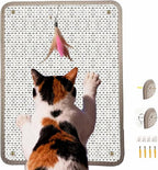 Cat Nail File Scratcher- Natural Sisal Scratching Pad with 80-Grit Aluminum Oxide, Wall/Floor Cat Scratcher is Ideal for Trimming Cat Nails & Furniture Protection
