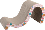 CSR1013D Kona 27" Modern Cardboard Double-Sided Wave Cat Scratcher with Catnip, Pattern Party