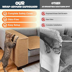 Cat Scratcher Couch Protector - Couch Corner & Armrest Protectors for Cats, Furniture Sofa Protector from Cat Claws Scratch