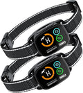 Dog Bark Collar, Rechargeable Smart Collar Set of 2, Anti-Bark Collar for Small Medium Large Dogs,Bark Collar with 6 Adjustable Sensitivity, 3 Mode Beep/Vibration/Beep&Vibration,Waterproof IP67(Black)