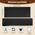 Cat Scratch Furniture Protector, 78.7"x15.8" Self Adhesive Cat Scratch Mat Pad,Cut to Fit DIY Replacement Carpet for Tree,Wall,Bed,Door, Couch Protector (Deep Black)