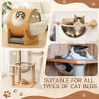 3 Pcs Acrylic Dome Cat Bubble, 12.6" Space Transparent Capsule Cover Clear Plastic Dome Bed Replacement for Cat Tree/Window Perch, DIY Nest Accessories for Hammock Tree Shelves Peek