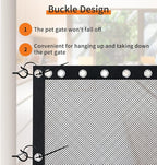 NWK Magic Dog Gate for Stairs Pet Gate for The House Providing a Safe Enclosure for Pets to Play and Rest, 6 Hooks Design (120'' X 30'')