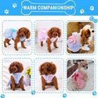 TAPBULL Dog Dresses, Fashionable Pet Dog Clothes, Cute Cat Birthday Dress Outfit (Blue/Red/Pink/Pink-Blue/Yellow-Blue 5-Pack), Small