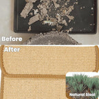 Sisal Cat Scratcher for Indoor Cat Scratching Post Lounger Modern Pet Furniture Cat Chair with Natural Wood Replaceable Sisal with Catnip and Felt Pads,Medium Size(Lunar Shade)