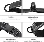 Annchwool No Pull Dog Harness with Padded Handle+5 Ft Leash,Reflective Strip Escape Proof and Quick Fit to Adjust Dog Harness,Easy for Training Walking for Small & Medium and Large Dogs(Black-Set,XL)