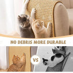 2 Packs Sisal Fabric Large 23.6" x 15.7" Scratching Pad for Indoor Cats with Adhesive Hook Loop Tape, Carpet Cat Scratching Mat Sisal, Cat Scratching Rug Wall Scratchers for Indoor