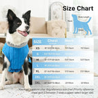 Warm Fleece Dog Coats with Durable Harness Buitl in D-Ring,Waterproof Puppy Jacket for Small Dogs,Dog Vest for Cold Winter,Light Blue S
