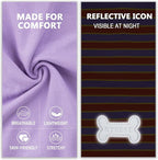 KYEESE 2Pack Dog Shirt, Soft Striped Dogs T Shirts, Lightweight Pet Tank Top, Sleeveless Dog Shirt for Medium Dogs, Stretchy Comfortable Pet Vest, Purple+Orange Striped, 2XL