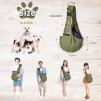 CUBY Dog and Cat Sling Carrier - Hands Free Adjustable Small Pet Sling - Soft Pouch and Tote Design - Suitable for Puppy, Small Dogs Cats Outdoor