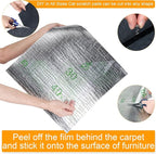 Large Cat Scratching Mat, 118"x15.8" Self-Adhesive Cat Scratch Furniture Protector, Trimmable DIY Cat Wall Climbing Carpet, Cat Couch Protector, Cat Scratching Pad Replacement (Dark Gray, 30 Nails)