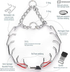 Herm Sprenger Chrome Plated Steel Dog Collar with Quick Release ClicLock Buckle O-Ring Biothane Insert Training Collar Made in Germany (Cherry Red, 25in x 4.0mm(Neck Size up to21-22in))
