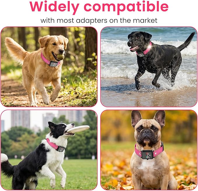 Collar Replacement Strap, Reflective Pet Safe Collars Replacement, Ecollar Replacements Strap for Bark Collar Small Dogs Training, Pink