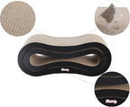 CSR1014A Suvi 26" Modern Cardboard Infinity 2-in-1 Lounge Bed Cat Scratcher with Catnip, Ink