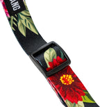 Wolfgang Heavy Duty Martingale Dog Collar with Quick Release Nylon Buckle for Walking & Training, DarkFloral Print, Medium