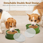 Newget Stainless Steel Dog Bowl Set with Lids, 304 Metal Dual Food & Water Bowls for Dogs & Cats, Large Capacity Pet Feeder with Cover Keeps Food Fresh, Anti-Skid Dog Dish for Small/Medium/Large Pets