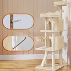 Topeakmart Cat Tree Cat Tower, Multi-Level Cat Condo Activity Center with Platforms Scratching Posts for Kittens Cats