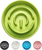 Ceramic Slow Feeder Dog Bowls, 2.0 Cups Slow Feeder for Medium Dogs, Puzzle Maze Bowl to Slow Down Eating, 30oz, 8in, Green