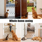 Retractable Dog Gate for Front Door, 35" Safety Metal Pet Gate for Dogs When Opening, Easy Install Front Entry Dog Door Barrier