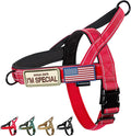Annchwool No Pull Dog Harness with Soft Padded Handle,Reflective Strip Escape Proof and Quick Fit to Adjust Dog Harness,Easy for Training Walking for Small & Medium and Large Dogs(Red,M)