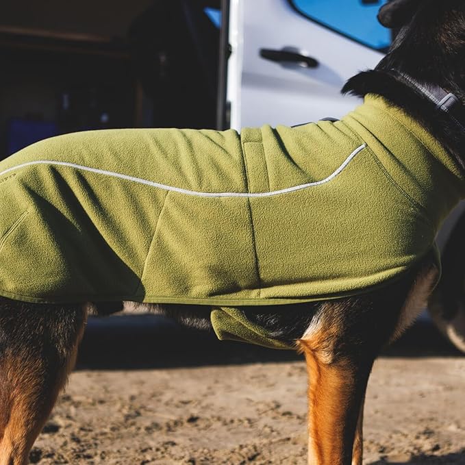 Ruffwear, Climate Changer Dog Fleece Vest, Lightweight, Warm, Winter Coat for Dogs with Adjustable Fit, Quick Release Buckles, Reflective Trim, and Harness Compatibility, Basalt Gray, Small