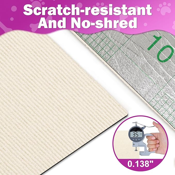 Anit Cat Scratch Couch Furniture Protector,78.7x15.8 Cat Wall Corner Scratcher Pads Mat,DIY Climbing Scratching Carpet Post Board Replacement