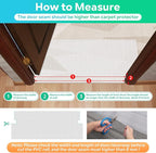 8.2ftx12.2inch Cat Carpet Protector, Robust Plastic Pets Scratch Stopper for Carpet, Widely Use,Clear Non-Slip Nail for Floor/Bedroom/Doorway/Porch Use,Prevent Carpets from Scratchin (8.2ftx12.2inch)