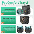 YUDODO Dog Front Backpack Carrier 5-15 lbs, Soft Breathable Pet Front Facing Carrier with Adjustable Straps, Multi-Pocket Design, for Small Dogs & Cats (Black)