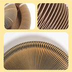 Kitty Curlz Cat Scratching Board, Magic Organ Cat Toy, Made of Recyclable Corrugated Cardboard, Scratch-Resistant and Abrasion-Resistant, Foldable for Indoor
